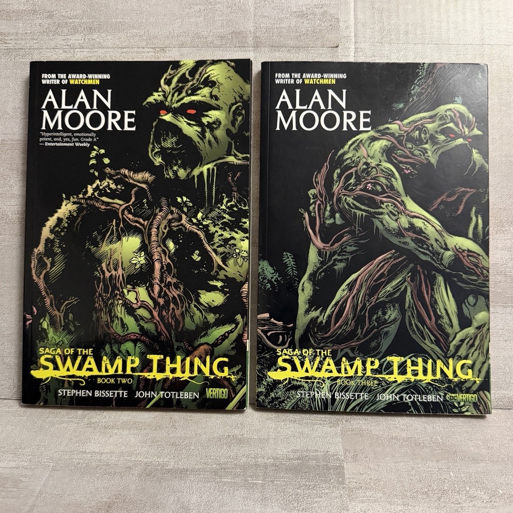 Alan Moore Saga of the Swamp Thing Book 2 + 3 Lot Very Good Unread Graphic Novel